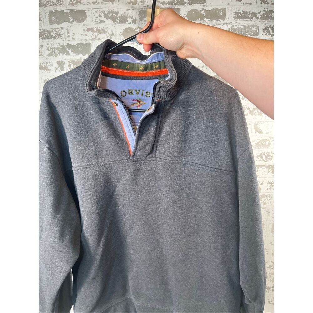 Orvis | men dark gray 1/4 snap pullover
